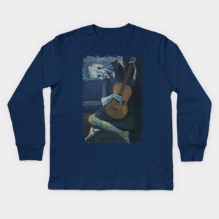 Picasso The Old Guitarist Kids Long Sleeve T-Shirt